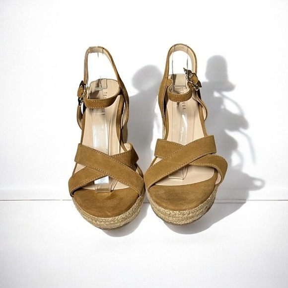 🌻NEW Ted Baker London Taymii Brown Suede Wedge Espadrille Sandals Size 6.5 - Picture 6 of 11